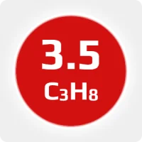 Пропан (C3H8) 3.5 (99,95%) в баллоне 50л (20кг) соединение W21,8х1-14'' LH (DIN1) (c баллоном)