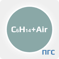 ПГС ГСО 1 разряд гексан (С6Н14) 0,45% в воздухе (air.) в стальном баллоне 5 л. вентиль латунь.